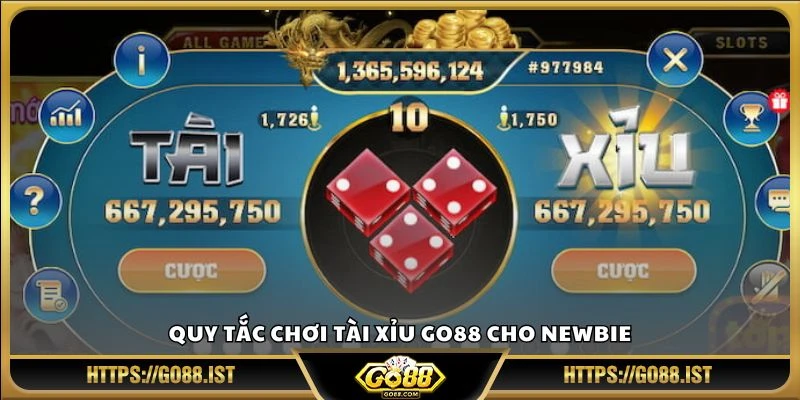 Quy tắc chơi tài xỉu Go88 cho newbie