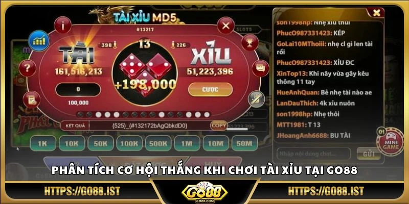 Phân tích cơ hội thắng khi chơi tài xỉu tại Go88