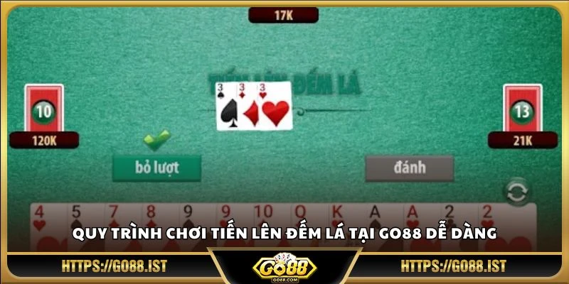 Quy trình chơi Tiến Lên Đếm Lá tại Go88 dễ dàng